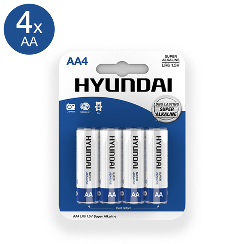 Hyundai - Super Alkaline AA Batterien - 4 Stück