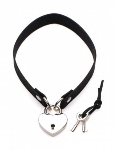 Master Series - Lock-It Herz-Halsband mit abschließbarem Herz