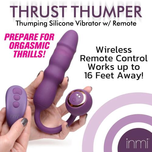 Inmi - Thru Thumper Stoßender Silikonvibrator mit Fernbedienung