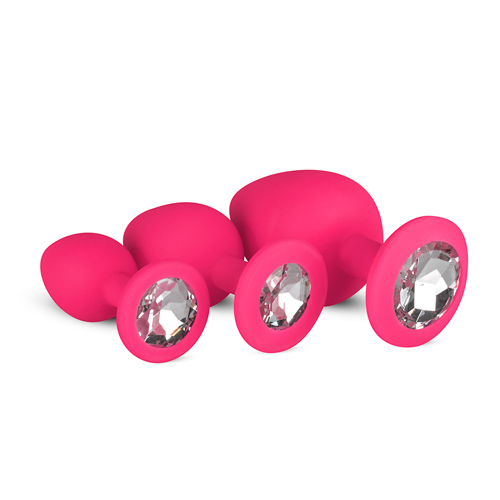 Easytoys Anal Collection - Analplug aus Silikon mit Diamant - pink